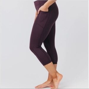 ZYIA Active Pocket Brilliant Crop Leggings 20 Inch Purple Size 16 Size 18